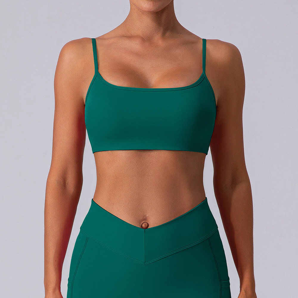 Sports Bra Racerback - Kadın spor sutyeni darbeye dayanıklı spor